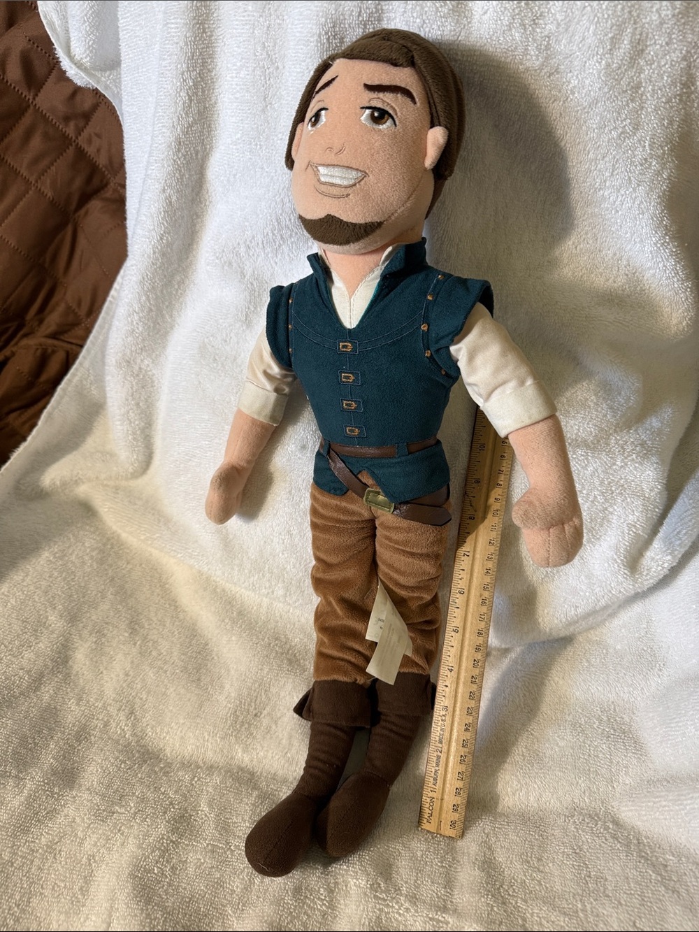 Disney Flynn Rider Plush Doll in Teal Vest and Brown Pants